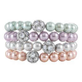 Pastel Perfection Shell Pearl Bracelet Set 6244 001 1 1