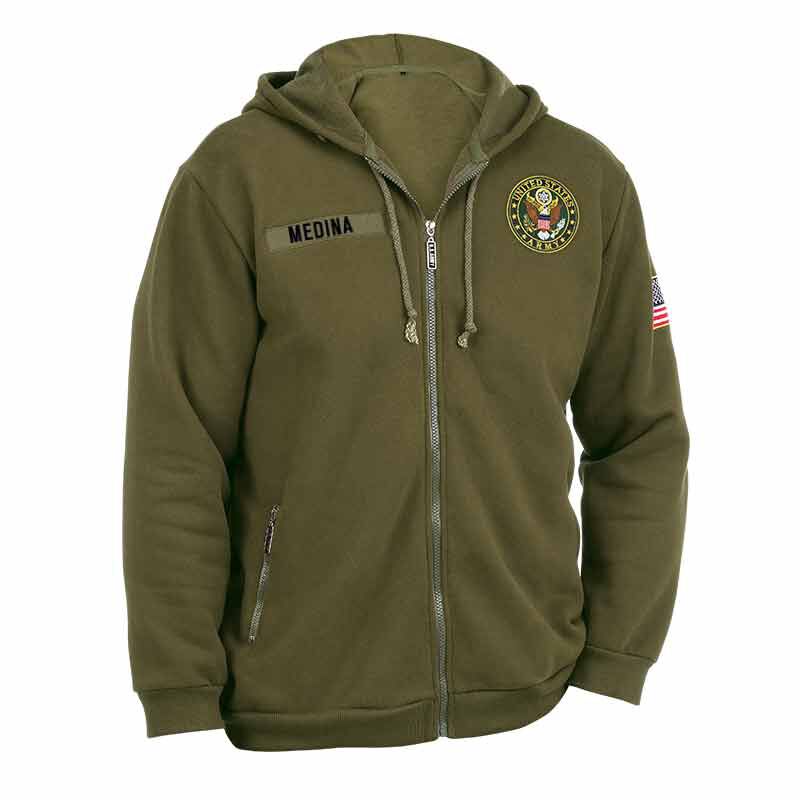 Army Zipper Hoodie - Army Military