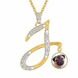 Personalized Pug Initial Necklace 6048 001 9 1