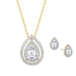 Drop of Elegance Diamond Pendant with Free Matching Earrings 12025 0014 a main