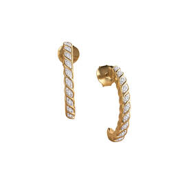 The Dazzling Diamond Half Hoop Earrings 11483 0011 a main