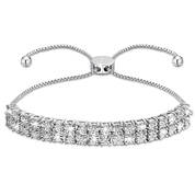 three dozen diamond silver bracelet 10611 0018 a main