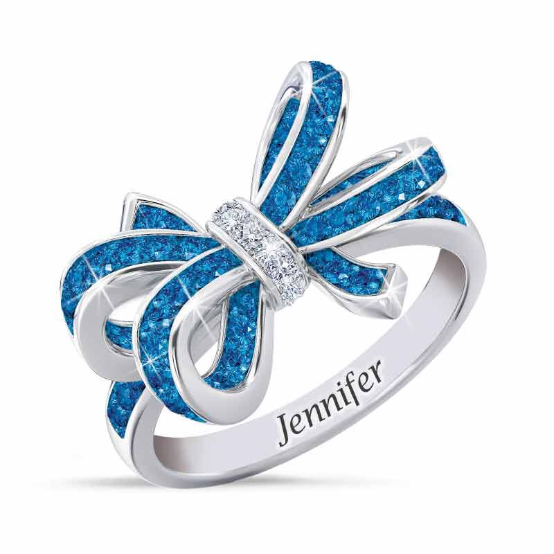 Birthstone  Diamond Bow Ring 1876 001 7 12