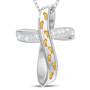 Footprints in the Sand Diamond Cross Pendant 5789 001 4 1