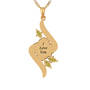 Personalized Diamond Rose Pendant 11219 0019 b back