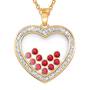 Dozen Rubies Floating Gemstone Pendant 1348 001 7 1