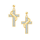 Birthstone Cross Earrings 5657 0021 d april