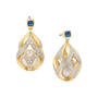 Birthstone & Diamond Caged Pearl Earrings, Birthstone Diamond Caged Pearl Earrings 11899 0019 i september