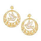 Love and Peace Dove Diamond Hoops 10118 0016 a main