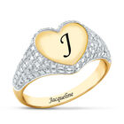 The Personalized Diamond Heart Signet Ring 10185 0014 a main