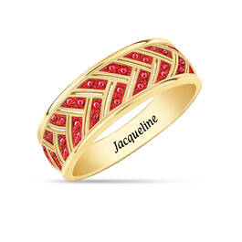 Personalized Birthstone Fire Ring 11031 0018 g july