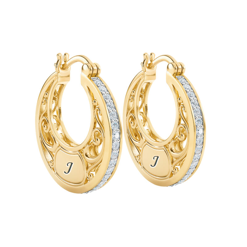 The Personalized Golden Hoops 6110 0020 b earring
