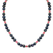 A Dozen Rubies Black Pearl Necklace 11366 0013 a main