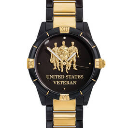 Veterans Tribute Black Steel Diamond Watch 10750 0027 a main