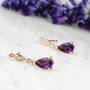 Royal Amethyst & Diamond Dangle Earrings 11142 0469 m lifestyle