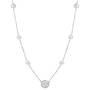 Pearl Necklace with Openwork Circle Pendant 11142 0667 a main