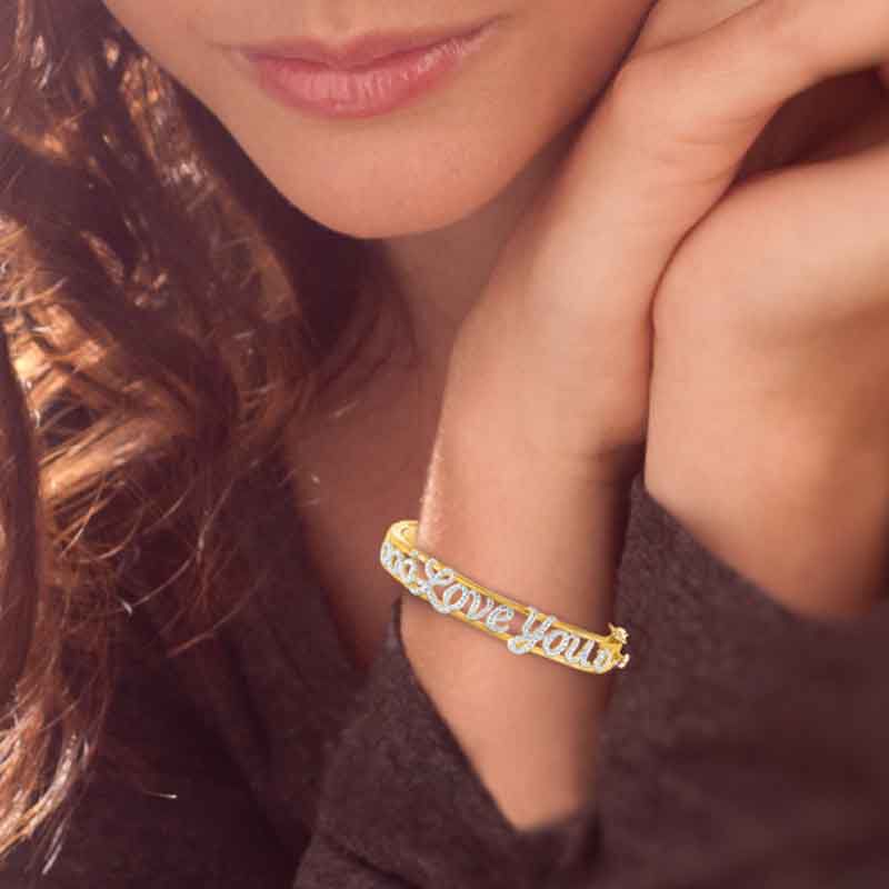I Love You Diamond Bangle 1650 004 3 2