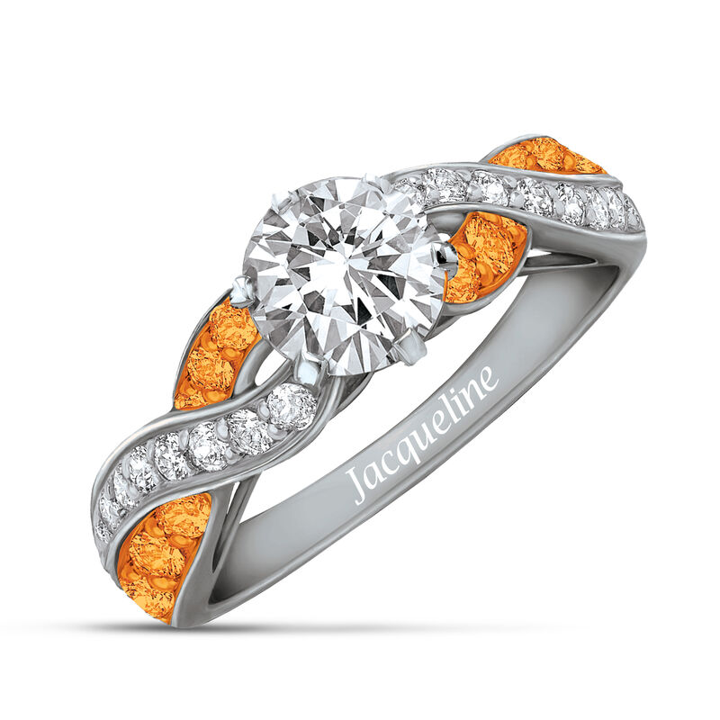 Birthstone Swirl Personalized Ring 10115 0019 k november