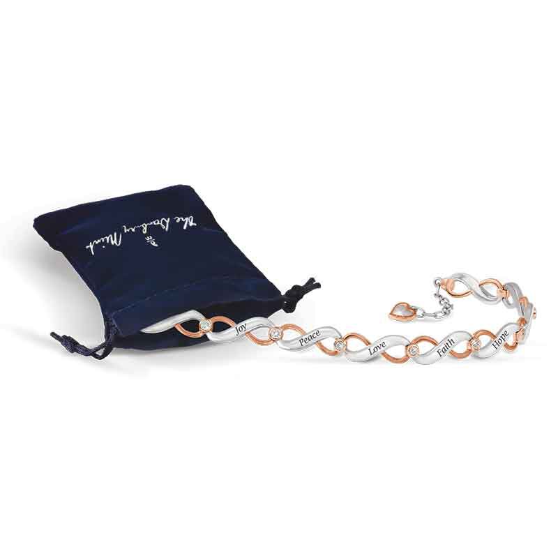 Healing Words Copper  Diamond Bracelet 1830 001 2 3