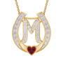 Diamond Initial Horseshoe Pendant 11352 0019 l initial