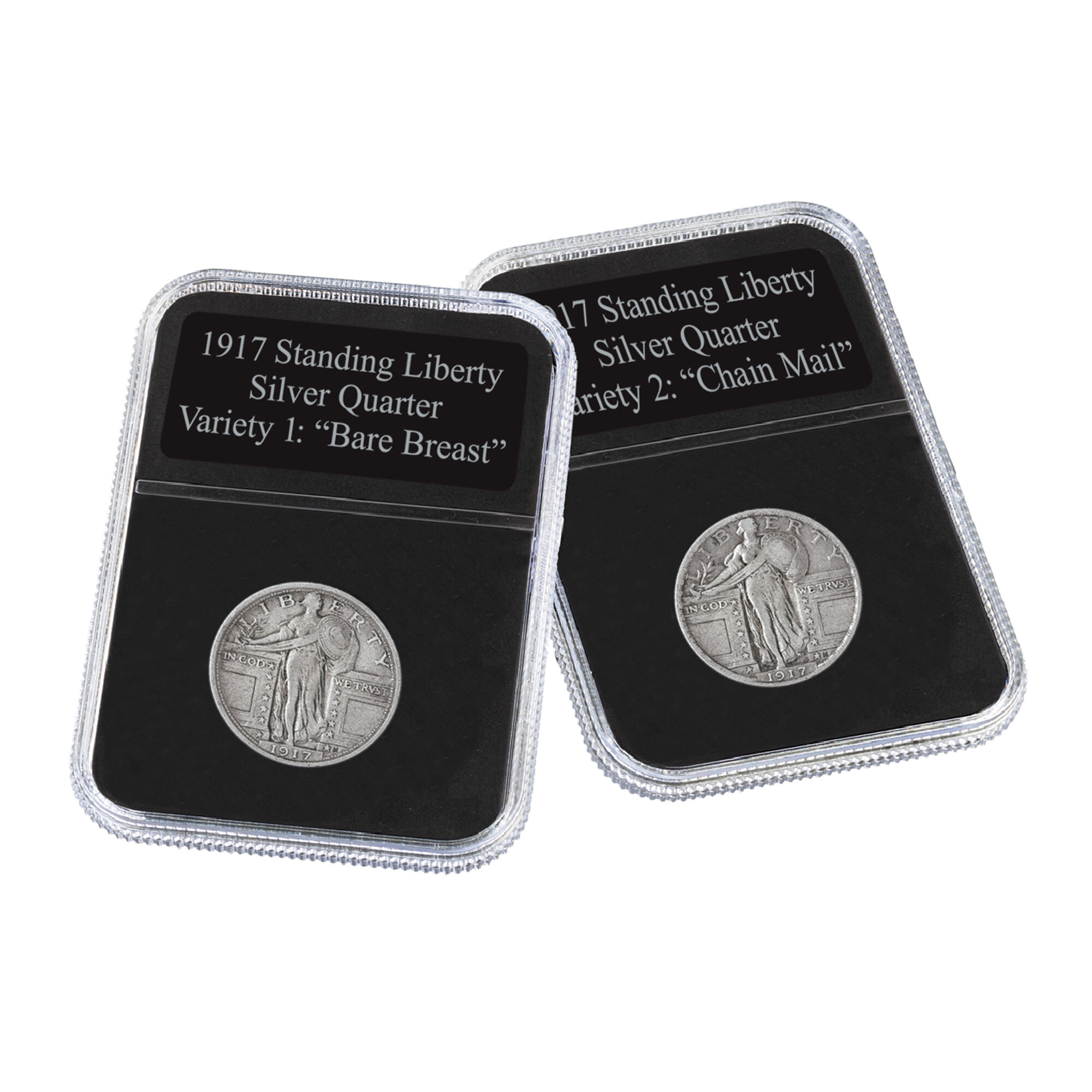 The 1917 Standing Liberty Silver Quarter Set 6811 0014 d capsules