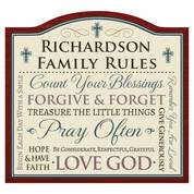 Religious Family Rules Indoor Plaque 6058 001 6 1