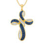 Heavens Blessing Diamond Birthstone Cross Pendant 6985 0014 i september