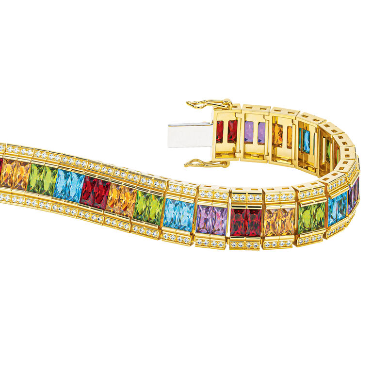 The Rainbow Tennis Bracelet 10290 0016 b curved