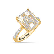Clearly Beautiful Diamond Initial Ring 11351 0010 a main