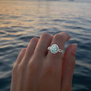 Sea of Light Aquamarine Diamond Ring 12286 0018 m model