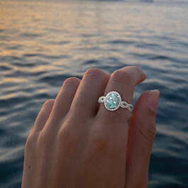 Sea of Light Aquamarine Diamond Ring 12286 0018 m model