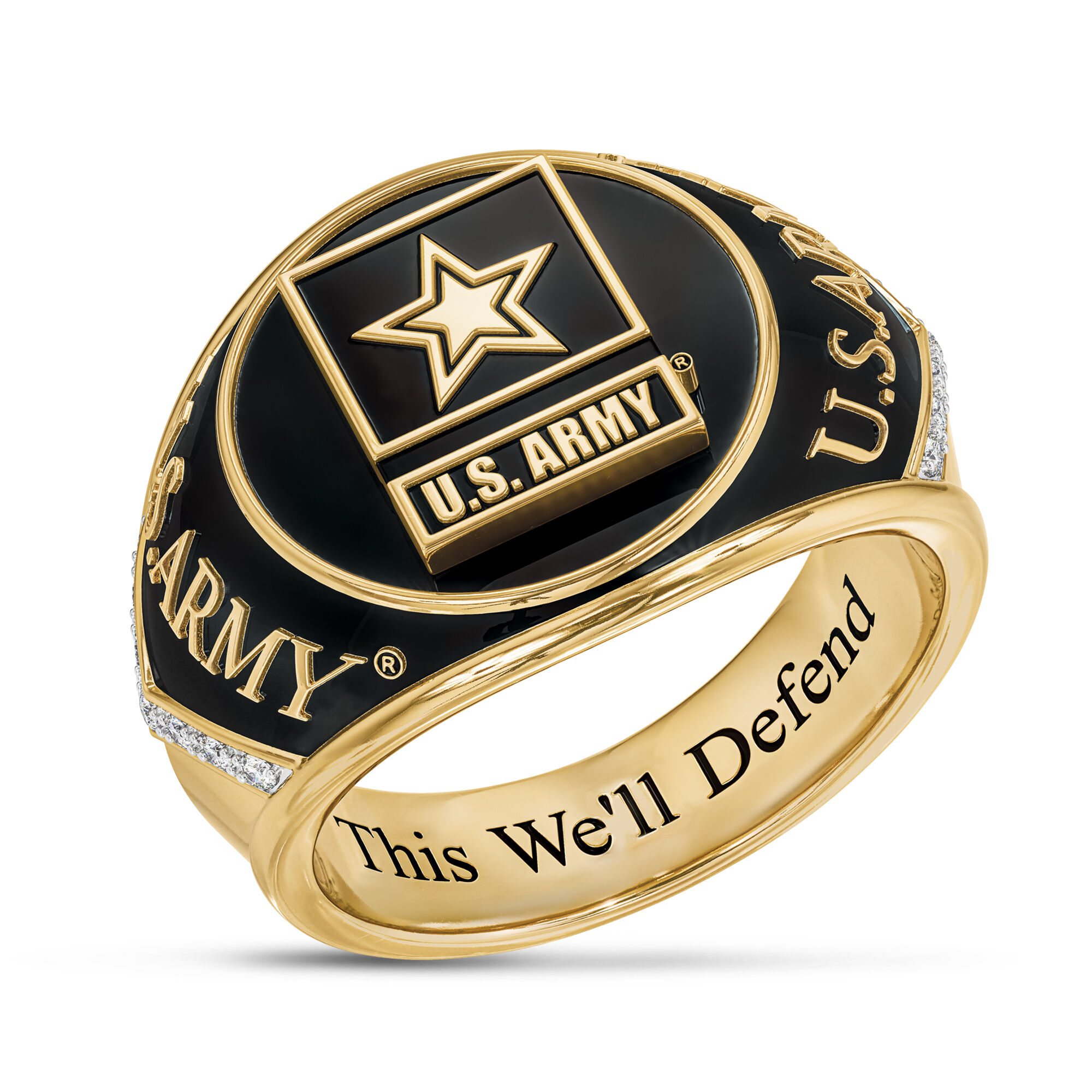 Military Onyx Diamond Ring 6282 0030 a main