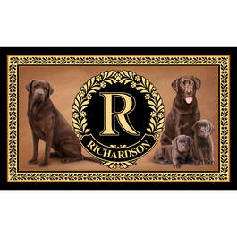 The Dog Accent Rug 6859 0033 a Labrador Chocolate