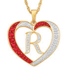 Personalized Diamond Heart Pendant 2300 0011 r initial R