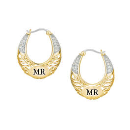 Birthstone Initial Hoops 11897 0011 d april