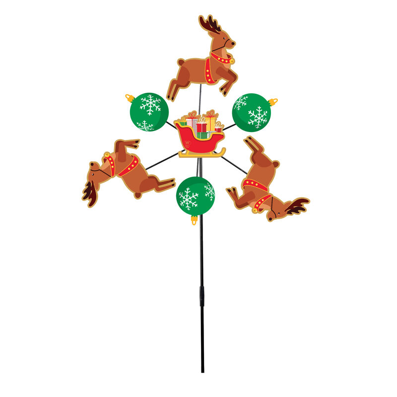 The Perfect Porch Christmas Decor 10733 0011 d reindeer wind spinner