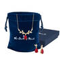 The RubyFire Rose Pendant Earrings 11862 0012 g gift pouch