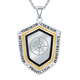 Always My Son Diamond Compass Pendant 10207 0018 b front