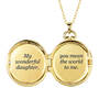 You Mean The World To Me Pendant, You Mean the World to Me Daughter Diamond Locket Pendant 10216 0017 d open