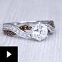 Mocha Swirl Diamonisse Ring, , video-thumb