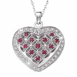 I Love You Dozen Rubies Pendant 4591 005 6 1
