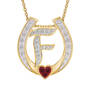 Diamond Initial Horseshoe Pendant 11352 0019 f initial