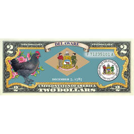 State Bird and Flower Enhanced $2 Bill Collection 11346 0018 a Delaware