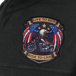 The Live to Ride Mens Biker Fleece 11711 0015 d logo