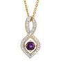 Absolute Allure Amethyst   Diamond Drop Pendant 6504 001 6 1