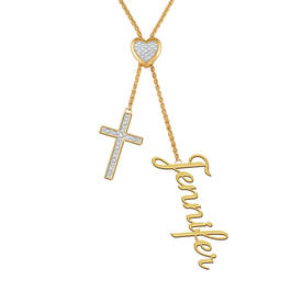 Personalized Cross Bolo Necklace 6513 0015 a main