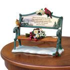 Always in My Heart Remembrance Bench Ornament 10605 0016 c table