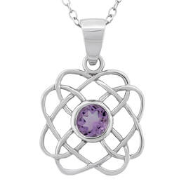 Amethyst Crisscross Pendant Earring Set 11142 0394 a main