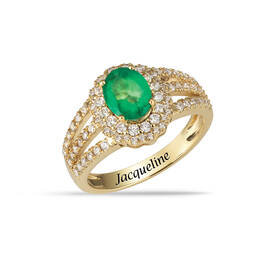 Genuine 1 Carat Emerald Ring 12434 0019 a main