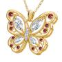The Birthstone Butterfly Diamond Pendant 2030 001 8 13